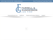 Tablet Screenshot of farrellgundersonlaw.com